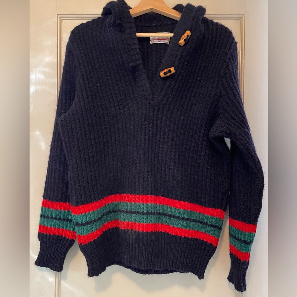 Vintage Pendleton Wool Hooded Pullover Sweater - image 1